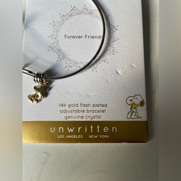 Unwritten Peanuts Forever Friends 14k gold flash plated adjustable bracelet - Picture 2 of 6